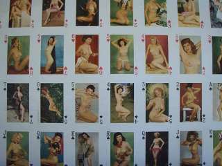 Sheet Of Pinup Playing Cards Deck of 52 Description A vintage pinup 