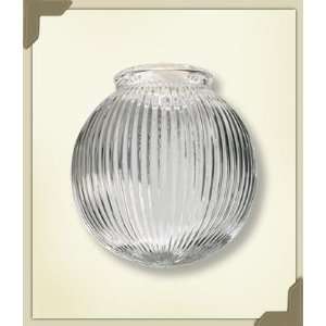  Quorum 3303 Decorative Clear Ribbed Glass, Clear Ribbed 