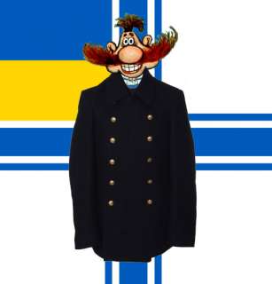 Ukraine Navy Autumn Winter Uniform 56/XXL Sailor Bushlat Jacket BLACK 