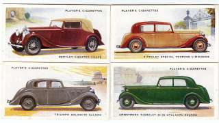 1937 Auto Cards BENTLEY ARMSTRONG SIDDELEY TRIUMPH  