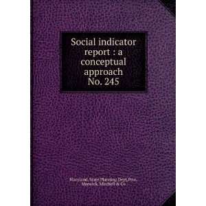  Social indicator report  a conceptual approach. No. 245 