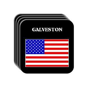  US Flag   Galveston, Texas (TX) Set of 4 Mini Mousepad 