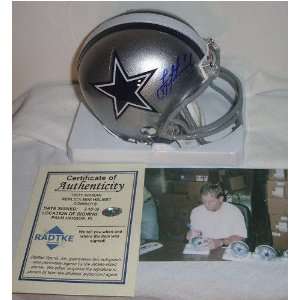 Troy Aikman Dallas Cowboys Autographed Mini Helmet  Sports 