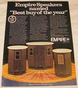 Empire 9500 7500 6000 M II Speaker PRINT AD 1974  