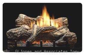 NEW Empire 18 Flint Hill Gas Fireplace Log Set, Contour Burner and 