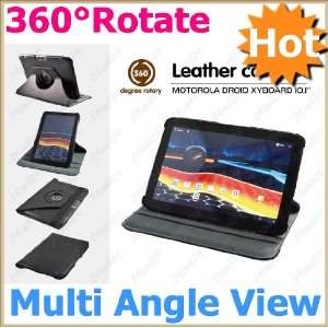  360 Degree Rotatable Multi Angle View Leather Case Cover 