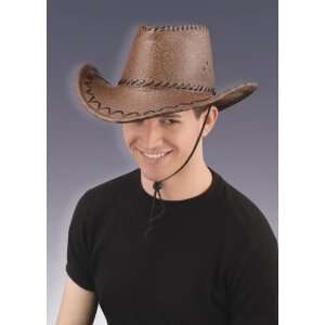  Hat   Brown Leather Cowboy Accessory [Apparel] Everything 