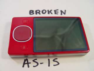 80 GB) Red Zune *BROKEN/AS IS/PARTS/REPAIR* Microsoft /FM/VIDEO 