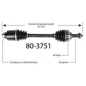  Empi 80 3751 CV Joint Half Shaft Assembly Automotive