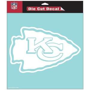 Kansas City Chiefs 8X8 White Die Cut Window Decal/Film/Sticker