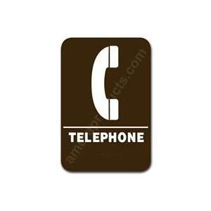  Telephone Sign Brown 3808