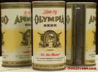 OLYMPIA BEER 7 OUNCE LITTLE OLY OLD S/S CAN OLYMPIA WASHINGTON GOLD 