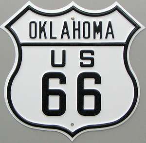 Route 66 Authentic Sign  Oklahoma 18 Gauge Steel  