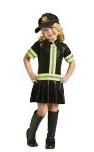 Fire Chief Fighter Fireman Dress Child Girls Toddler Costume NEW 