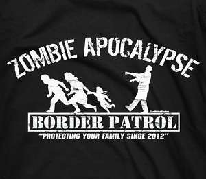 Zombie Apocalypse Border Patrol 2012   ZRT tee t shirt  