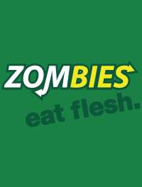 ZOMBIES, EAT FLESH American Apparel 2001 T Shirt funny zombie 