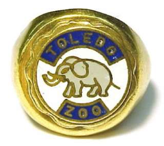 Toledo Zoo, Ohio ~ Vintage Adjustable Brass Ring  