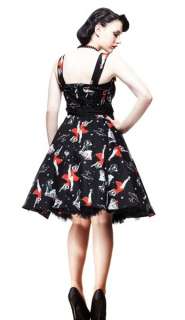 Hell Bunny Dolores 50s Rockabilly Swing Dress WWII Zombie Pinup Girls 