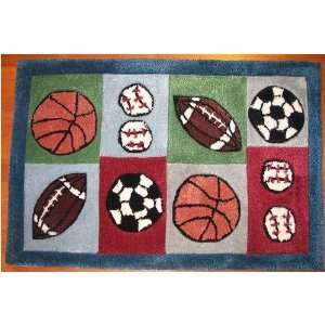  Sports Balls Square 21x33 Furniture & Decor