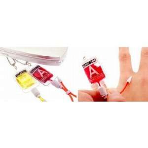 Blood Type Group Phone Key Charm Novelty