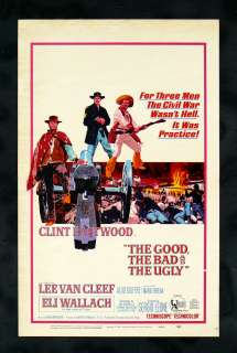 THE GOOD THE BAD AND THE UGLY * WESTERN CLINT EASTWOOD MOVIE POSTER 