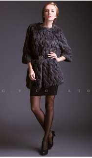0406 Rabbit fur coat coats vest jacket out wear size S M L XL XXL XXXL 