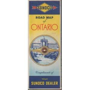  SUNOCO Road Map of Ontario (1951) SUNOCO Books