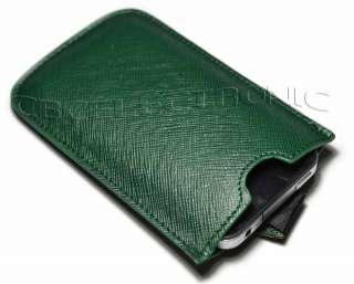 New Dark Green PU leather case pouch Sleeve for iphone 3G 3GS 4G 