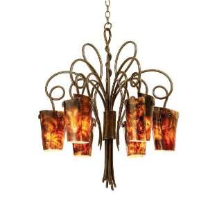 Kalco 4289 Tuscan Sun Tribecca Wrought Iron 6 Light Chandelier from 