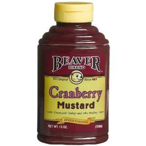 Beaver Brand Cranberry Mustard, 13 Ounce Grocery & Gourmet Food