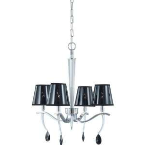  Nuvo 60/4413 Grace 4 Light Chandeliers in Polished Chrome 