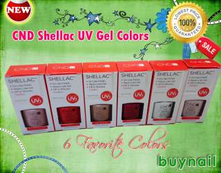 CND Shellac UV Gel Colors Kit   Base Top coat SET OF 6   BIG SALE 