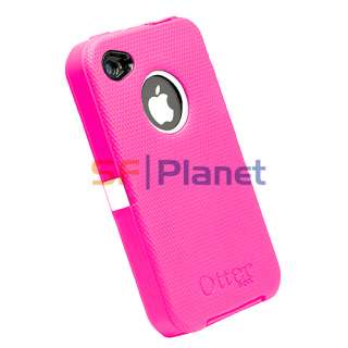 OtterBox Defender Pink Case White Holster for iPhone 4S 4 4G Retail 
