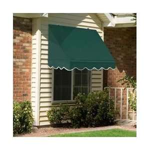  Window Traditional Awning. Forest Green   Size 4