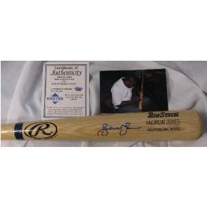  Andruw Jones Autographed Baseball Bat Dodgers Braves Wt 