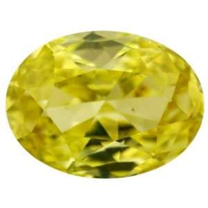  0.34 Carat Canary Yellow Oval Cut Loose Diamond Jewelry