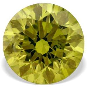  0.20 Ct Canary Yellow Round Natural Loose Diamond Jewelry