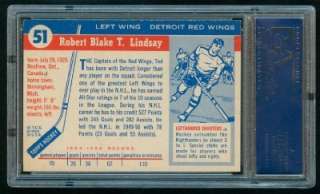 1954 Topps Original Hockey Trading Card TED LINDSAY Detroit Red Wings 