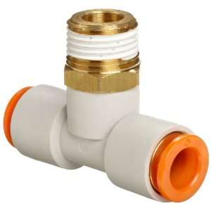   Tube Fitting, Branch Tee with Sealant, 5/32 Tube OD x 1/4 NPT Male
