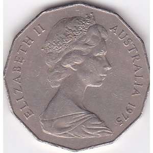  1975 Australia 50 Cent Coin 