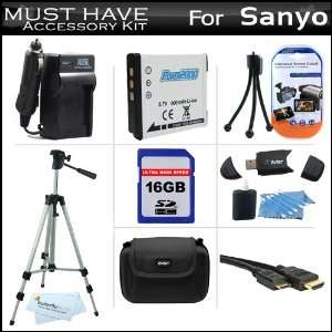  16GB Accessory Kit For Sanyo VPC CG20 High Definition 