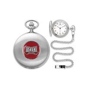  Troy State Trojans Silver Pocket Watch