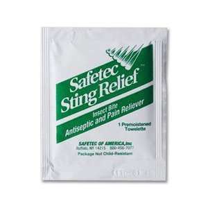  52000 Wipes First Aid Safetec Sting Relief 20 Per Box by 