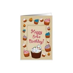  54th Birthday Cupcakes Card Toys & Games