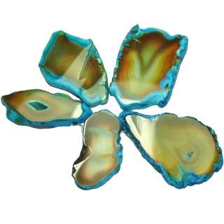 15x35 32x52mm Blue Duck Agate Loose Beads Pendant Gemstone 5PCS  