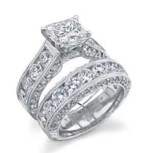  5.50 carat Princess Cut Certified Diamond Engagement 