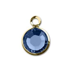  57700 6mm Gold Plated Channel Drop Sapphire Arts, Crafts 