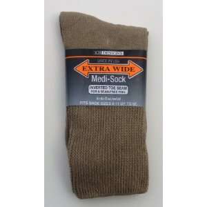  Extra Wide Sock Company #5850 Tan Extra Wide Medi Sock 