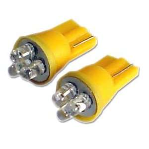 Generic LED T10 Y3 LED T10 (194/168) Super Yellow 3 Round Light Bulbs 