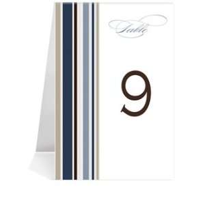   Wedding Table Number Cards   Cool Stripes #1 Thru #16